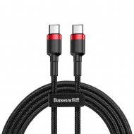 Baseus Cafule CATKLF-H91 USB-C към USB-C кабел PD 2.0 60W, 200 см, черно-червен