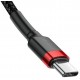 Baseus Cafule USB-C към USB-C кабел PD 2.0 60W - кабел с кабелна оплетка и бързо зареждане за устройства с USB-C порт (200 см) (черно-червено)USB Кабели за смарт телефони