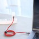 Baseus Cafule USB-C към USB-C кабел PD 2.0 60W - кабел с кабелна оплетка и бързо зареждане за устройства с USB-C порт (200 см) (черно-червено)USB Кабели за смарт телефони