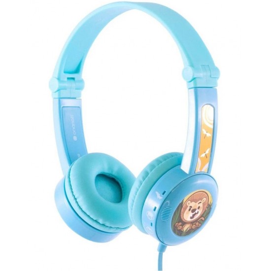 Детски слушалки BuddyPhones TRAVEL, 3.5 мм жак, синиСлушалки за компютър