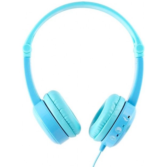 Детски слушалки BuddyPhones TRAVEL, 3.5 мм жак, синиСлушалки за компютър