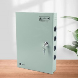 Bravas PA88 Sursă de alimentare pentru supraveghere video 12V 30A, 18 canale cu protecție, carcasă metalică