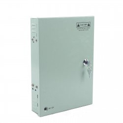 Bravas PA88 Sursă de alimentare pentru supraveghere video 12V 30A, 18 canale cu protecție, carcasă metalică