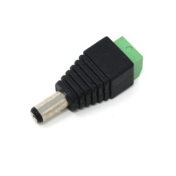 BRAVAS 7806 Захранващ конектор с клипси за камери за видеонаблюдение, 12 V, 2 A, 5,5 x 2,1 mm, мъжки