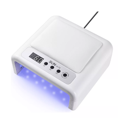 Професионална UV LED лампа за нокти 320W със сензори, BeSmart, M7047, със 72 мъниста, с 4 таймера 10s/30s/60s/99s, Сгъваема, За салон за маникюр, Дом, Екстремно бързо съхнене, Бяла
