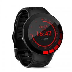 Смарт часовник Kingwear E3, 1.28 инчов дисплей с тъчскрийн, резолюция 240 х 240 пиксела, батерия 200mAh, водоустойчив IP68, функции за мониторинг на здравето